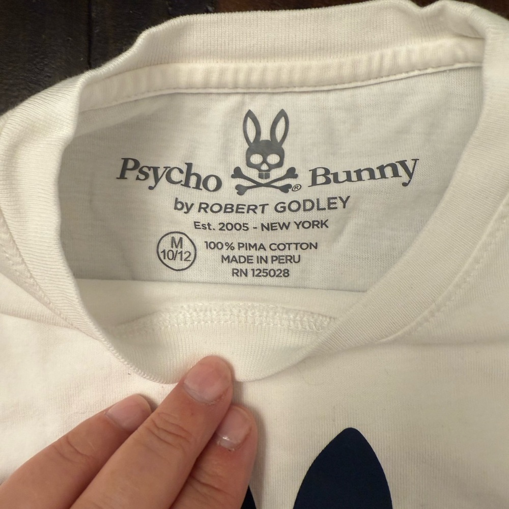 White Kids Shirt with Bunny Logo - Picture 2 of 4
